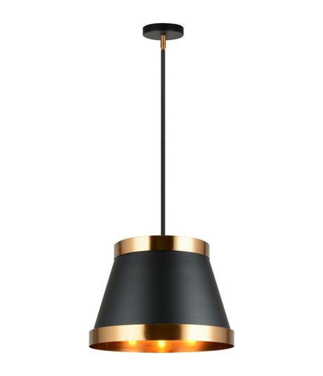 Caske Three Light Pendant in Black (423|C62903BKAG)