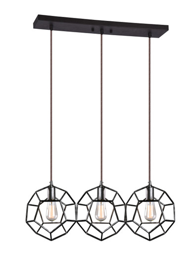 Geometry Three Light Pendant in Rusty Black (423|C54643RB)