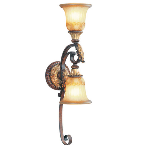 Villa Verona Two Light Wall Sconce in Hand Applied Verona Bronze w/ Aged Gold Leafs (107|857263)