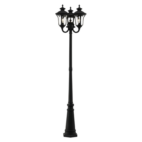 Oxford Three Light Outdoor Post Mount in Textured Black (107|786614)