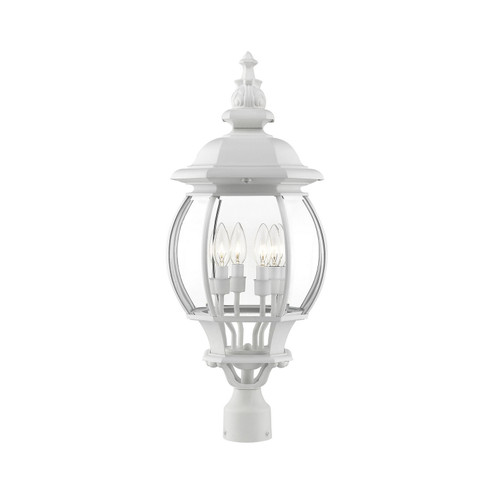 Frontenac Four Light Outdoor Post Top Lantern in Textured White (107|770313)