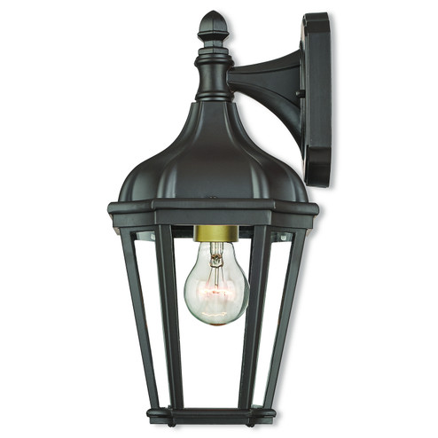 Morgan One Light Outdoor Wall Lantern in Bronze w/ Antique Gold Cluster (107|7618107)