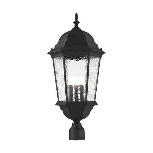Hamilton Three Light Post-Top Lanterm in Textured Black (107|7547414)