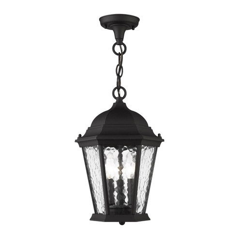 Hamilton Three Light Outdoor Pendant in Textured Black (107|7546914)