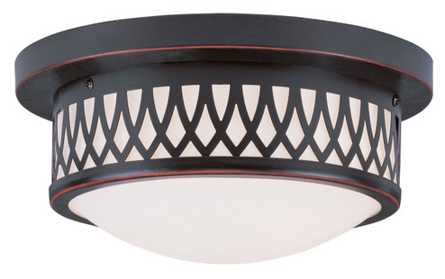 Westfield Two Light Ceiling Mount in Hand Applied Olde Bronze (107|735167)