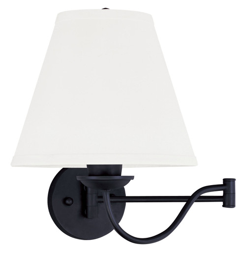 Swing Arm Wall Lamps One Light Swing Arm Wall Lamp in Black (107|647104)