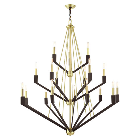 Beckett 18 Light Foyer Chandelier in Satin Brass & Bronze (107|5116912)