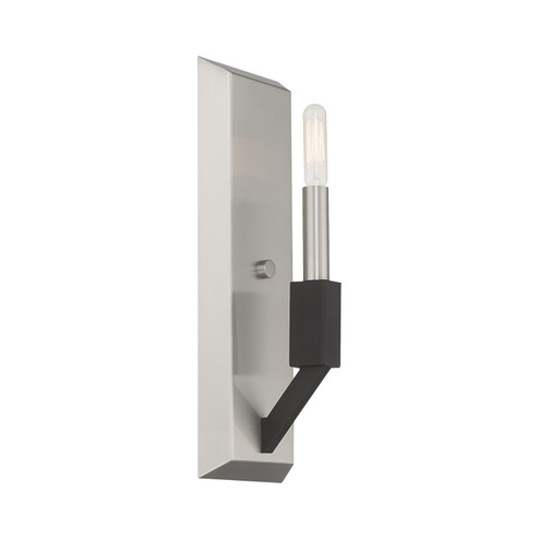 Beckett One Light Wall Sconce in Brushed Nickel & Black (107|5116191)