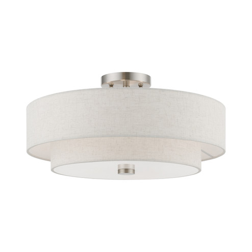 Meridian Four Light Semi-Flush Mount in Brushed Nickel (107|5108591)