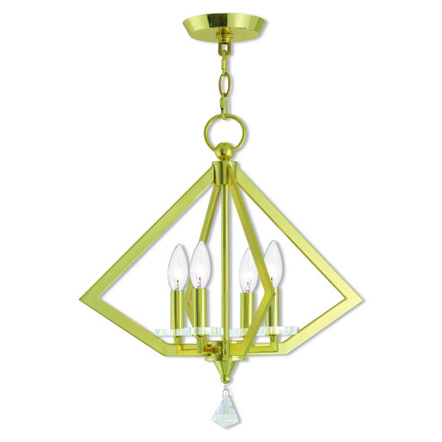 Diamond Four Light Mini Chandelier in Polished Brass (107|5066402)