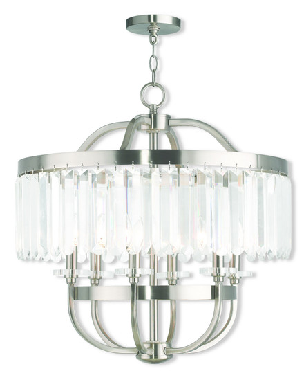 Ashton Six Light Chandelier in Brushed Nickel (107|5054691)