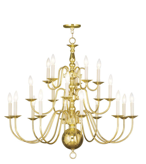 Williamsburgh 20 Light Chandelier in Polished Brass (107|501902)