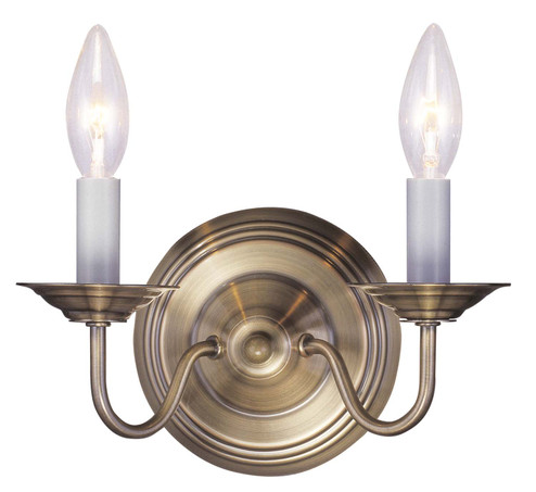 Williamsburgh Two Light Wall Sconce in Antique Brass (107|501801)