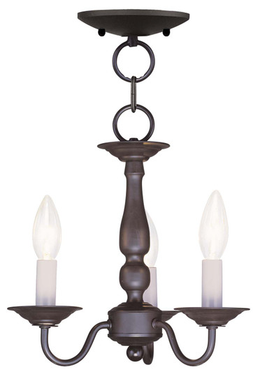 Williamsburgh Three Light Mini Chandelier/Ceiling Mount in Bronze (107|500907)