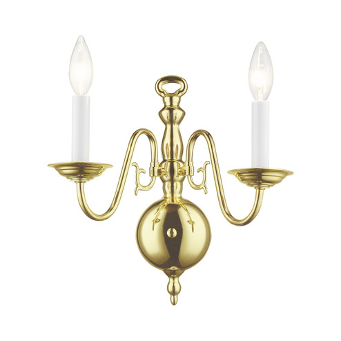 Williamsburgh Two Light Wall Sconce in Polished Brass (107|500202)