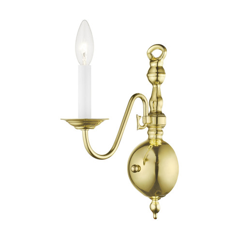 Williamsburgh One Light Wall Sconce in Polished Brass (107|500102)