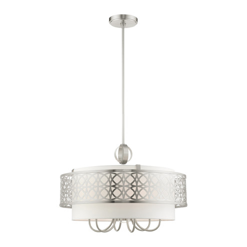 Calinda Seven Light Chandelier in Brushed Nickel (107|4986691)