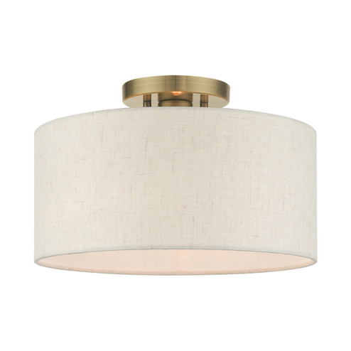 Blossom One Light Semi Flush Mount in Antique Brass (107|4980901)