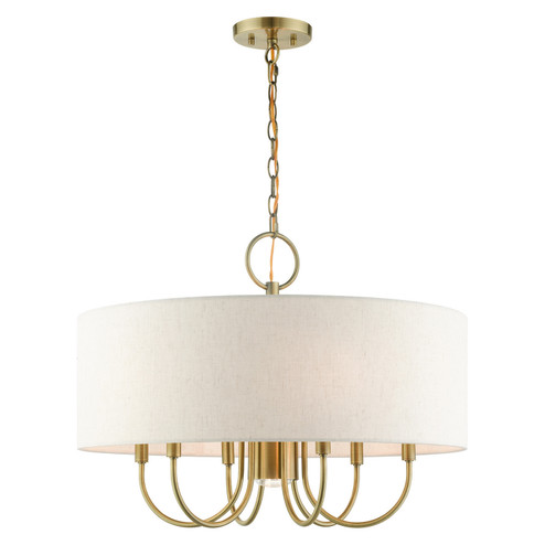 Blossom Seven Light Chandelier in Antique Brass (107|4980601)