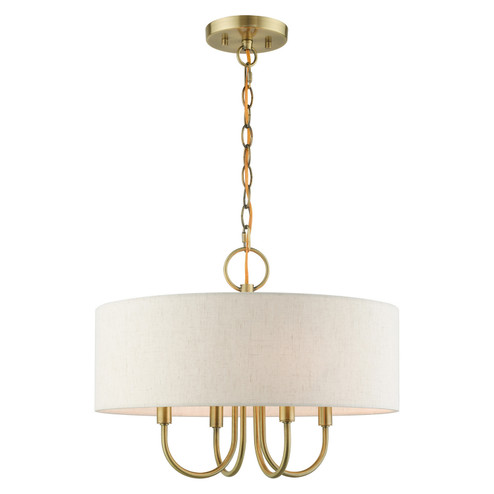 Blossom Four Light Chandelier in Antique Brass (107|4980401)