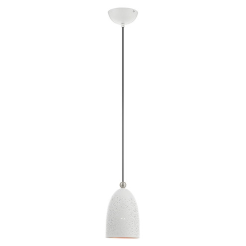 Arlington One Light Pendant in White w/ Brushed Nickels (107|4910703)