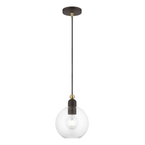 Downtown One Light Pendant in Bronze w/Antique Brass (107|4897207)