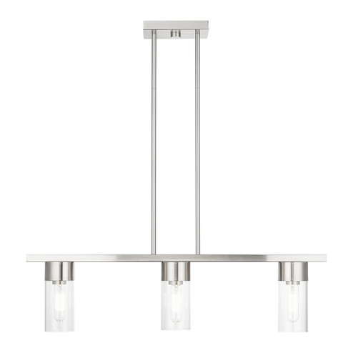 Carson Three Light Linear Chandelier in Brushed Nickel (107|4876391)