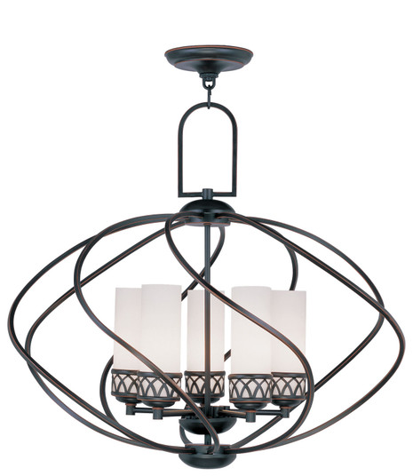 Westfield Five Light Chandelier in Hand Applied Olde Bronze (107|472567)