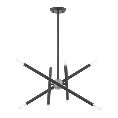 Soho Eight Light Chandelier in Scandinavian Gray w/ Brushed Nickels (107|4677476)