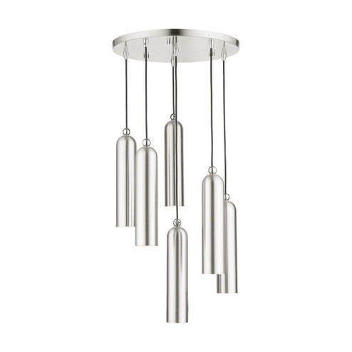Ardmore Six Light Pendant in Brushed Nickel w/ Polished Chromes (107|4675691)