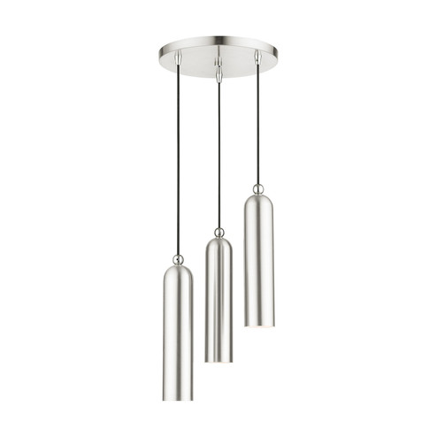 Ardmore Three Light Pendant in Brushed Nickel w/ Polished Chromes (107|4675391)