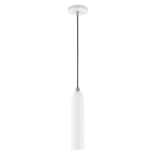 Ardmore One Light Pendant in White w/ Brushed Nickels (107|4675103)