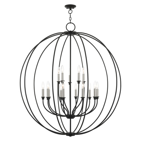 Milania 15 Light Chandelier in Black w/ Brushed Nickels (107|4669004)