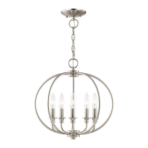 Milania Five Light Mini Chandelier/Ceiling Mount in Brushed Nickel (107|466591)