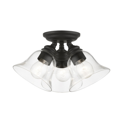 Moreland Three Light Semi-Flush Mount in Black (107|4648904)