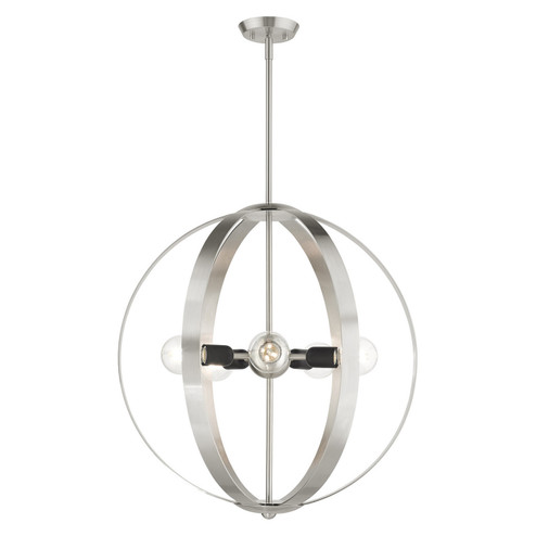Modesto Five Light Chandelier in Brushed Nickel w/ Blacks (107|4641691)