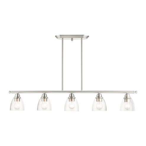 Montgomery Five Light Linear Chandelier in Brushed Nickel (107|4633891)