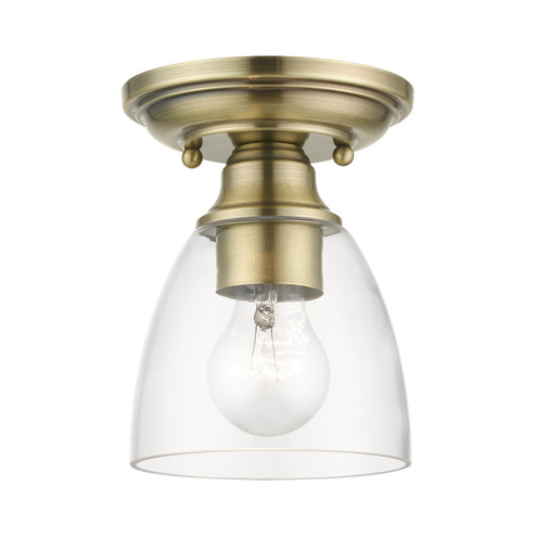 Montgomery One Light Semi-Flush Mount in Antique Brass (107|4633101)