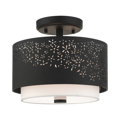 Noria Two Light Semi Flush Mount in Black (107|4626704)