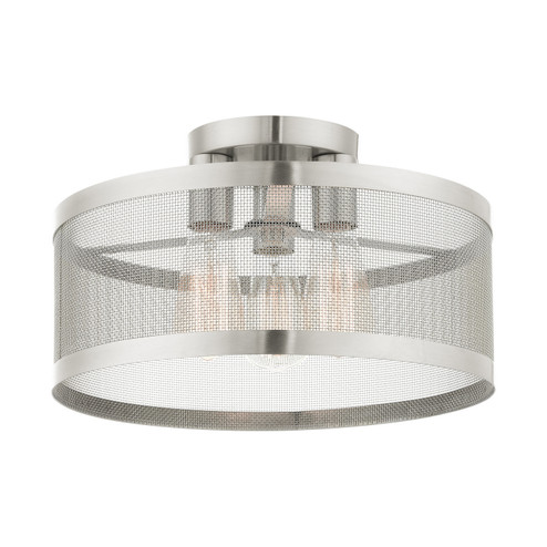 Industro Three Light Semi Flush Mount in Brushed Nickel (107|4621891)
