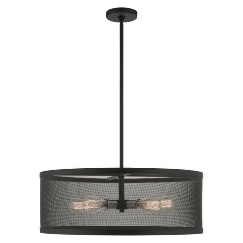 Industro Five Light Chandelier in Black w/ Brushed Nickels (107|4621504)