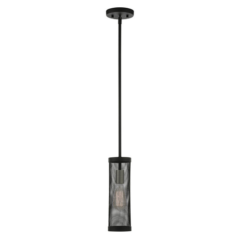 Industro One Light Pendant in Black w/ Brushed Nickels (107|4621104)