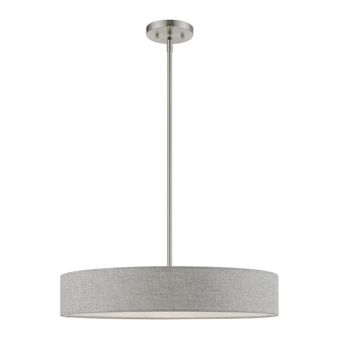 Elmhurst Four Light Pendant in Brushed Nickel w/Shiny White (107|4614491)