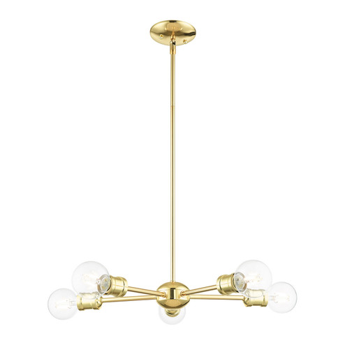 Lansdale Five Light Chandelier in Polished Brass (107|4613502)
