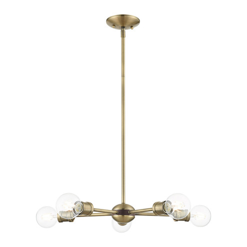 Lansdale Five Light Chandelier in Antique Brass w/ Bronzes (107|4613501)