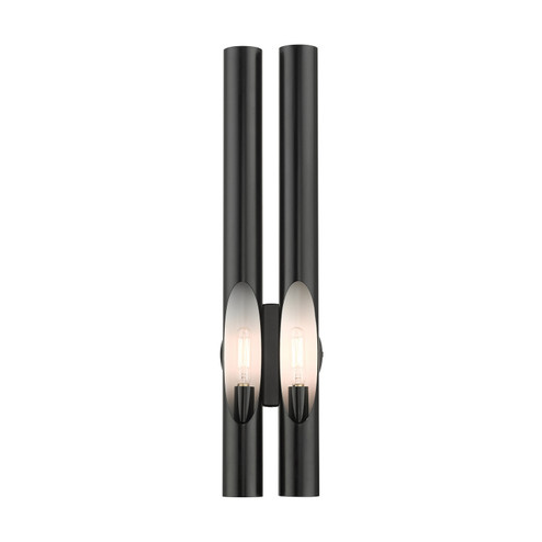 Acra Two Light Wall Sconce in Shiny Black (107|4591268)