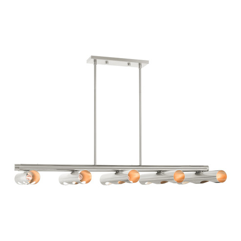 Novato Ten Light Linear Chandelier in Brushed Nickel (107|4589891)