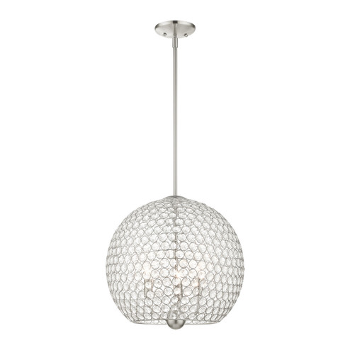 Cassandra Three Light Pendant in Brushed Nickel (107|4572391)