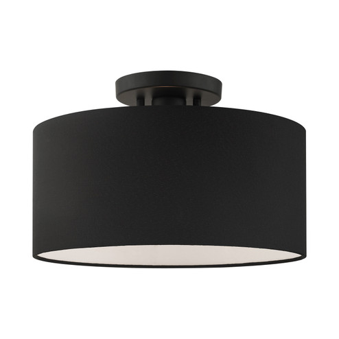 Bainbridge One Light Semi Flush Mount in Black (107|4566304)