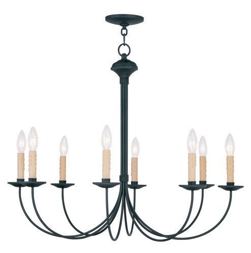 Heritage Eight Light Chandelier in Black (107|445704)